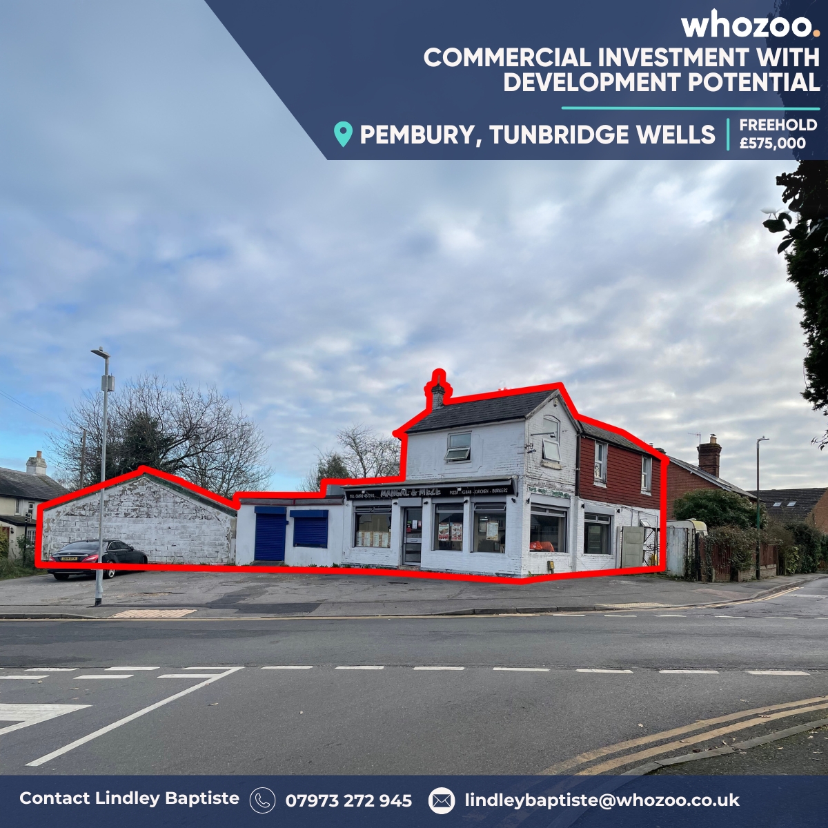 whozooltd's tweet image. Prime commercial investment opportunity in Pembury, Tunbridge Wells! Ideal for development with great potential. Freehold available at £575,000. Get in touch for more details! #RealEstate #Investment #DevelopmentPotential
