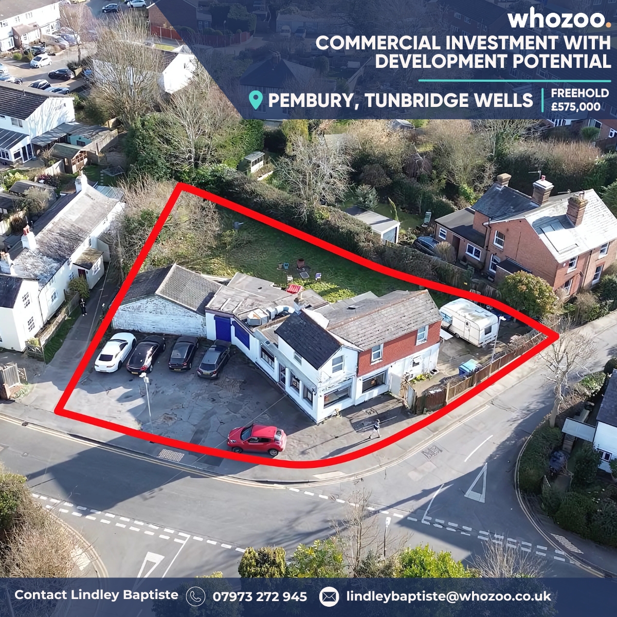 whozooltd's tweet image. Prime commercial investment opportunity in Pembury, Tunbridge Wells! Ideal for development with great potential. Freehold available at £575,000. Get in touch for more details! #RealEstate #Investment #DevelopmentPotential