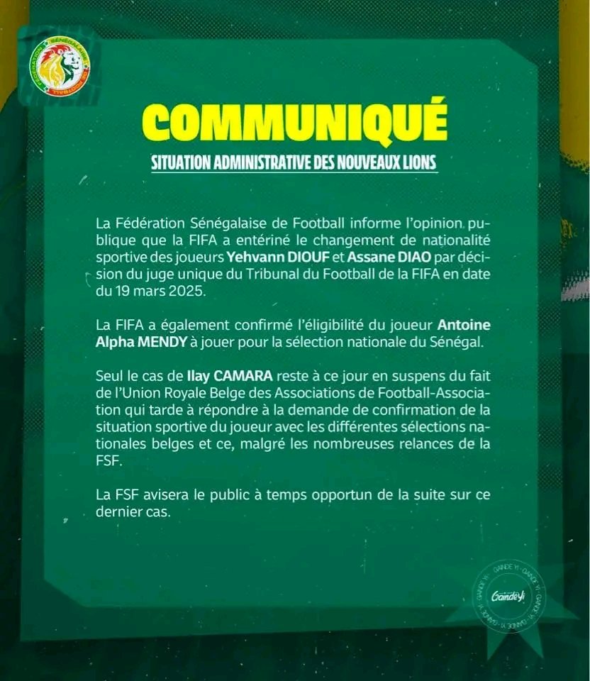MohamedMGueye's tweet photo. Heb de moed om de kleine ilay CAMARA voor zijn land te laten spelen🇸🇳. Het is zijn keuze, die zul je moeten accepteren. Wees geen slechte verliezers. Wij zijn SENEGALEES voordat we BELGISCH zijn. Wees dus democraten
#MASSAL 🇸🇳🇧🇪
@UnionStGilloise @MonarchieBe @SportCharleroi https://t.co/to9CFI0U3Z