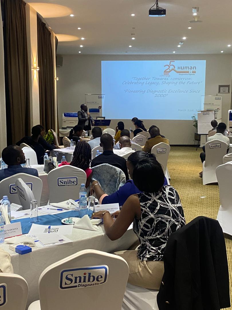 Human Diagnostics Uganda LTD has organized a workshop and invited all partner health facilities all over the country to equip them with Immunology &amp; Chemistry knowledge around the advancing technology at Protea Hotel. #HumanUganda #SnibeDiagnostic

<a href="/MinofHealthUG/">Ministry of Health- Uganda</a>  <a href="/cphluganda/">NHLDS</a>