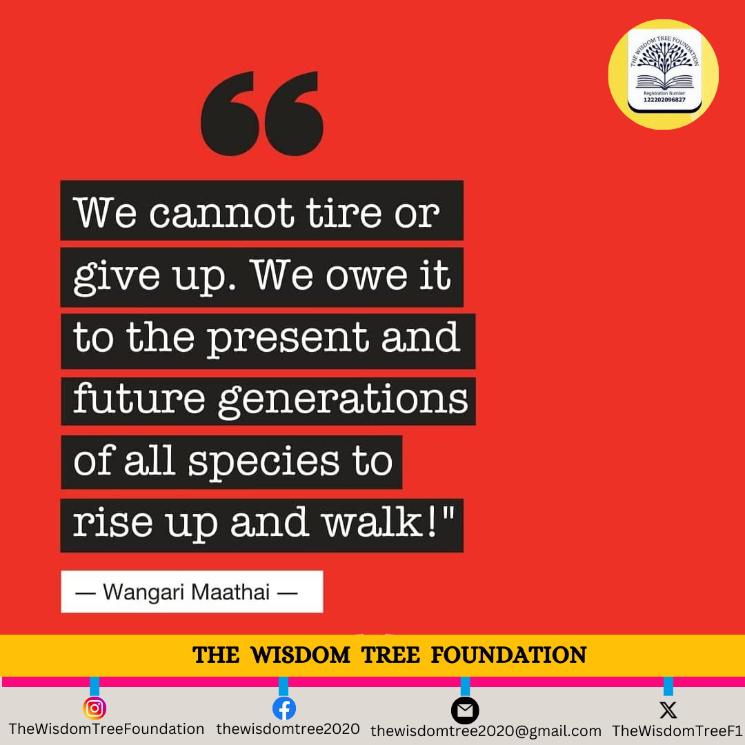 TheWisdomTreeF1's tweet photo. 🌿 "We cannot tire or give up. We owe it to the present and future generations of all species to rise up and walk!" 🌎✨
Let’s stand together for our forests, our wildlife, and our future! 🌱💚 #InternationalDayOfForests #ProtectNature https://t.co/qZ39N5aX3p