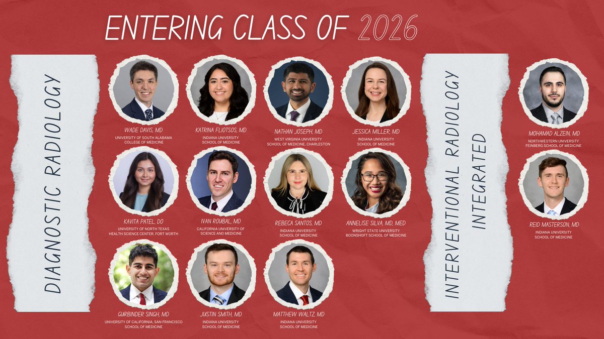 IU Radiology and Imaging Sciences (@iuradiology) on Twitter photo We are thrilled to announce and warmly welcome the exceptional trainees who have matched with <a href="/IUMedSchool/">IU School of Medicine</a> Radiology and Imaging Sciences for the entering class of 2026! We are incredibly excited to have them join our program and become part of our esteemed and renowned group. We are thrilled to announce and warmly welcome the exceptional trainees who have matched with <a href="/IUMedSchool/">IU School of Medicine</a> Radiology and Imaging Sciences for the entering class of 2026! We are incredibly excited to have them join our program and become part of our esteemed and renowned group.