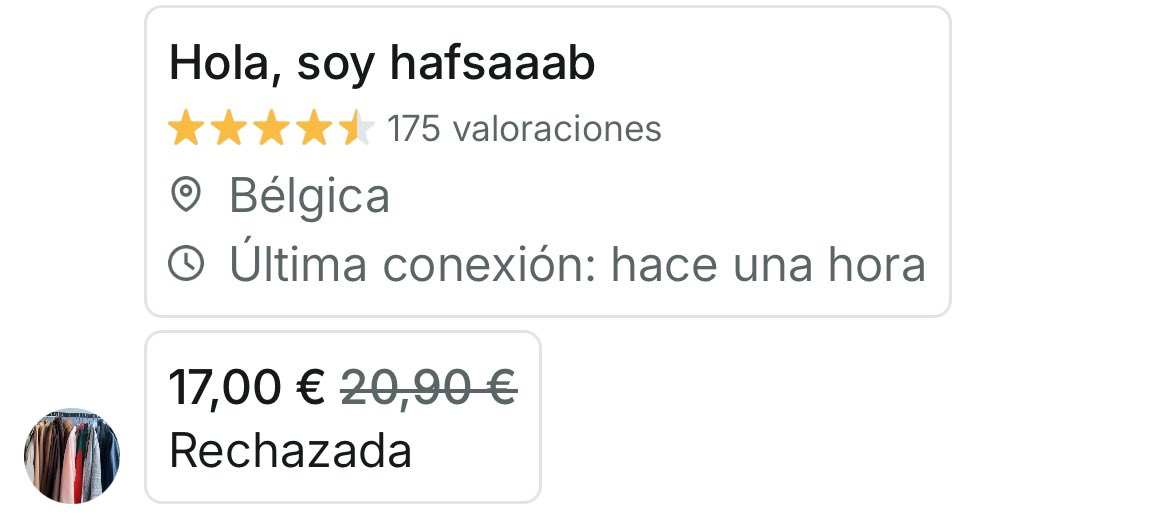 Lolailillaa's tweet photo. @vinted hay una estafadora que tiene más de una reseña que se dedica a decir que ha recibido el producto equivocado y lo que hace es superponer etiquetas de su marido. Suspende el pago y se queda con tus cosas. Y lo hace más veces.Esta es la cara dura por si alguien la sigue. https://t.co/6lPrtXsDql