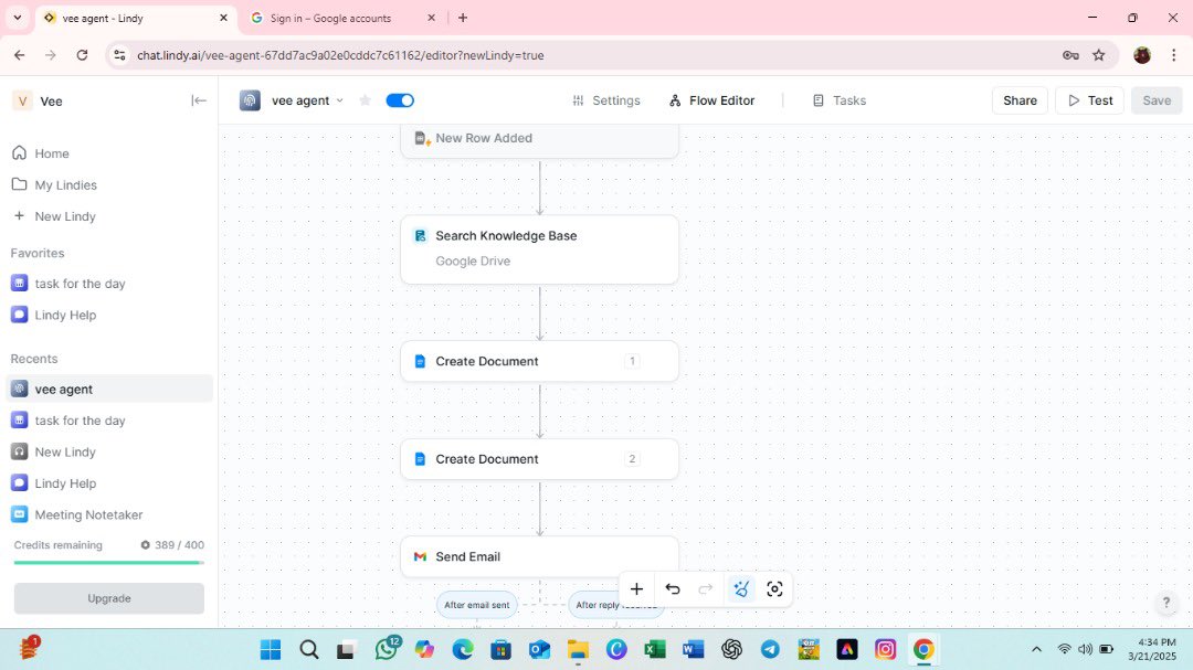 veraciousvee22's tweet photo. Day 4 of my ALX Al journey! Today, I explored automation with Lindy and built my first workflow. It's amazing how Al can streamline tasks! Here's a screenshot of my work.
#ALX_AiSK #ALXAFRICA #ALX #ALXA #AutomationTools https://t.co/fdsCCaJkTT