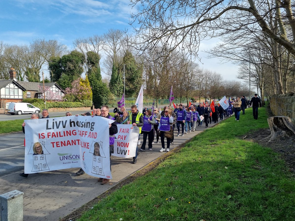 Inspiration march and rally today by the strikers at Livv Housing! 

UNISON is with you all the way.