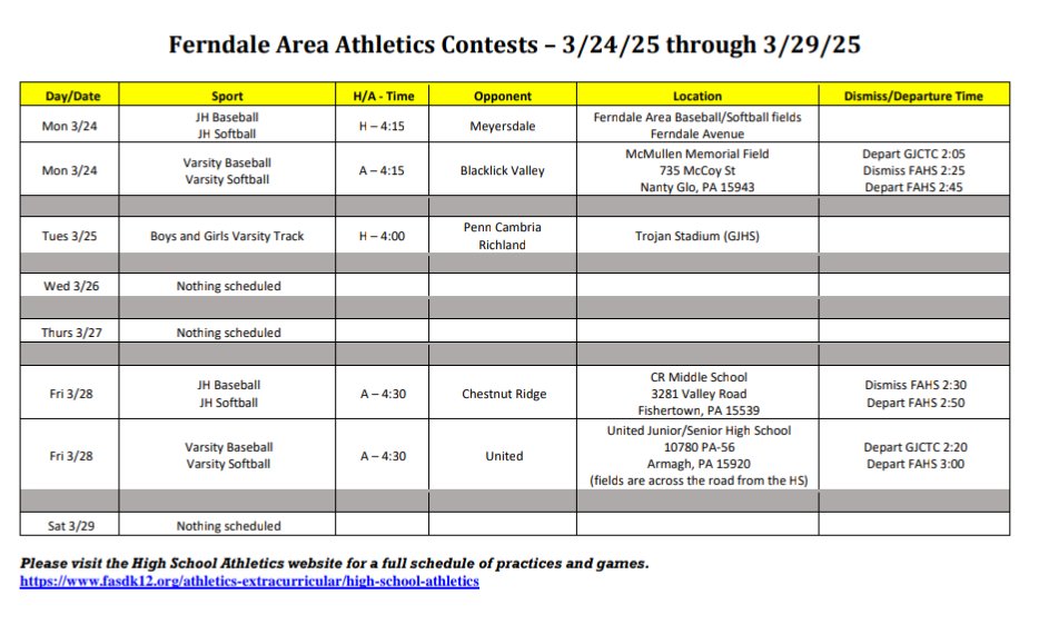 Ferndale Area JSHS tweet media
