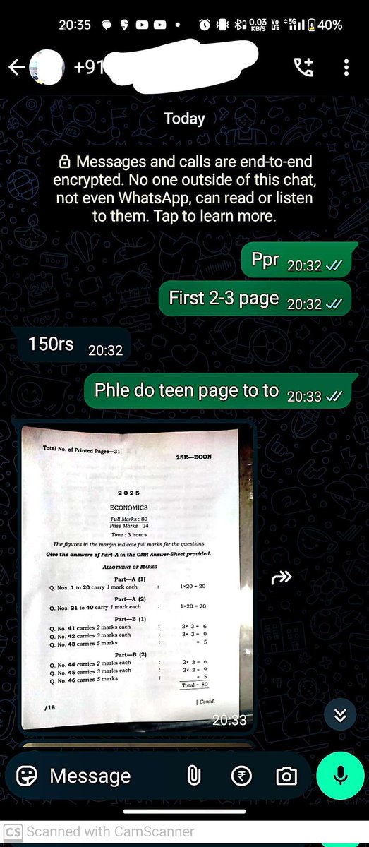 Raaz41085100's tweet photo. Tmrw is AHSEC HS FIRST YEAR ECONOMICS EXAM, AND 1 DAY BEFORE IT , A PERSON IS SELLING 11TH ECO PAPER FOR ₹50, IS THIS JUSTICE WITH THOSE WHO ARE STUDYING HARD... Plz take action against the culprit/culprits (Don't know whether paper is genuine or not, it wl be confirmed tmrw, https://t.co/8iGITpIzEY