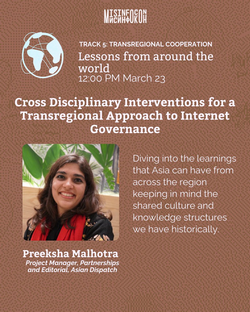 tattlemade's tweet image. Meet Our #MisinfoCon 2025 Speakers!
Join us in Bengaluru to learn more about Trans-regional Cooperation through these lightning talks.
See you soon!