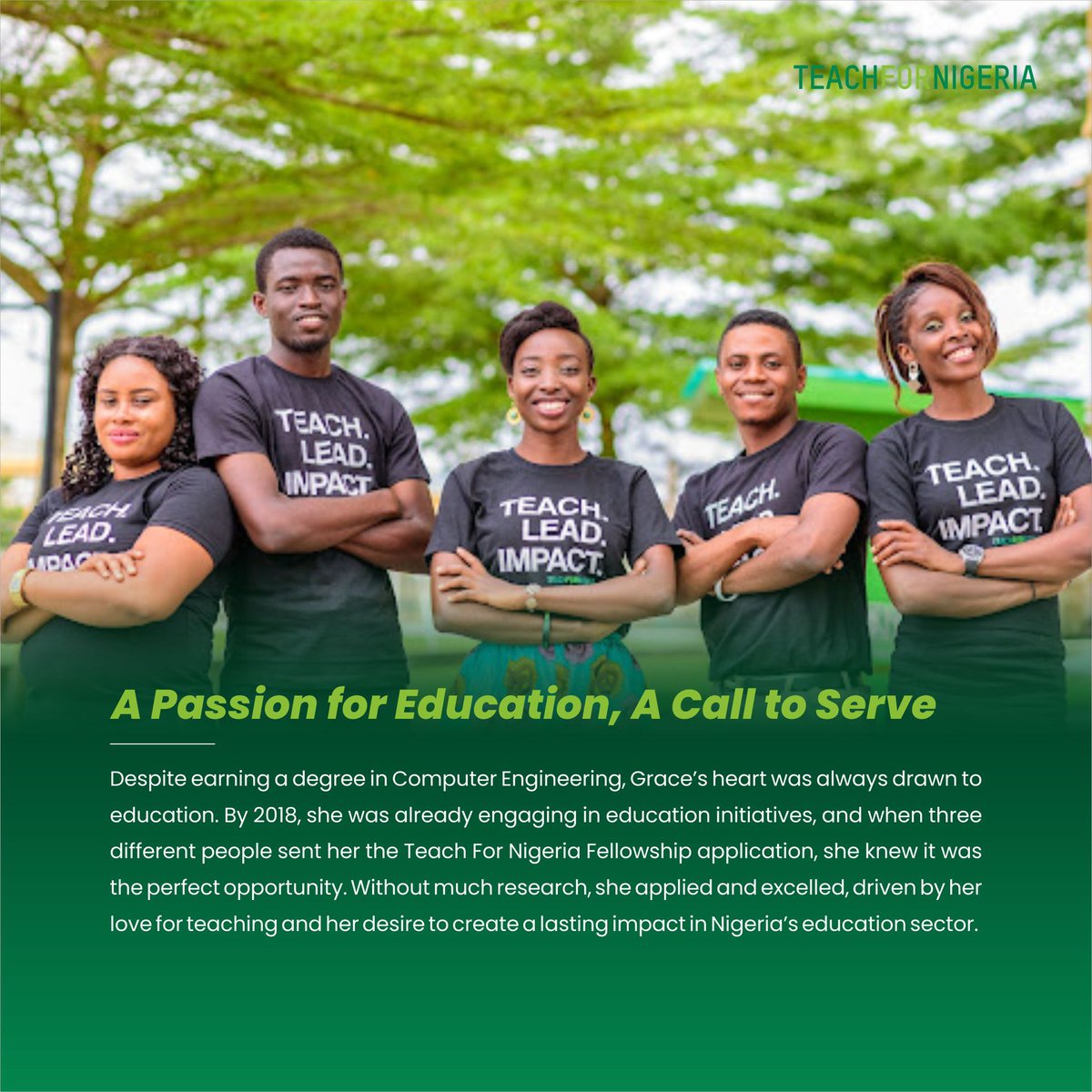 Teach4Nigeria's tweet photo. One teacher can ignite lasting change! Grace Amoka’s journey with Teach For Nigeria proves it. Now, it’s your turn to make a difference.

Apply today: https://t.co/bv37gWOQ0d

#TeachForNigeria #TFN2025Fellowship #OneClassroom #ApplyNow https://t.co/vwBd8TFoWb