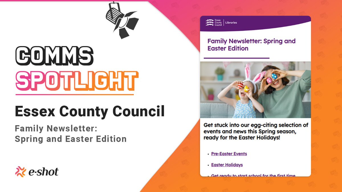 e-shot™ (@eshot_net) on Twitter photo 🐣 Shoutout to <a href="/Essex_CC/">Essex County Council</a> for their egg-citing email packed with amazing events and news this Spring! From Easter holiday activities to tips for little ones starting school, there’s something for everyone! 🐰🌷
Don’t miss out—check it out: zurl.co/kCSfT 🐣 Shoutout to <a href="/Essex_CC/">Essex County Council</a> for their egg-citing email packed with amazing events and news this Spring! From Easter holiday activities to tips for little ones starting school, there’s something for everyone! 🐰🌷
Don’t miss out—check it out: zurl.co/kCSfT
