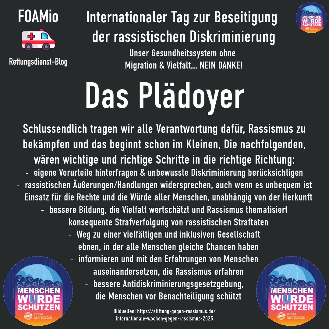 foamioblog's tweet photo. Zusätzlich gibt es noch einen Beitrag in längerer Form im Blog unter https://t.co/BC84bDj5Mg
#FOAMio #FOAM #Rettungsdienst #Notfallmedizin #Medizin #BewegtGegenRassismus #FightRacism #MenschenwürdeSchützen #Rassismus #Diskriminierung #Vielfalt #Gesundheitswesen https://t.co/SvTvImns4X