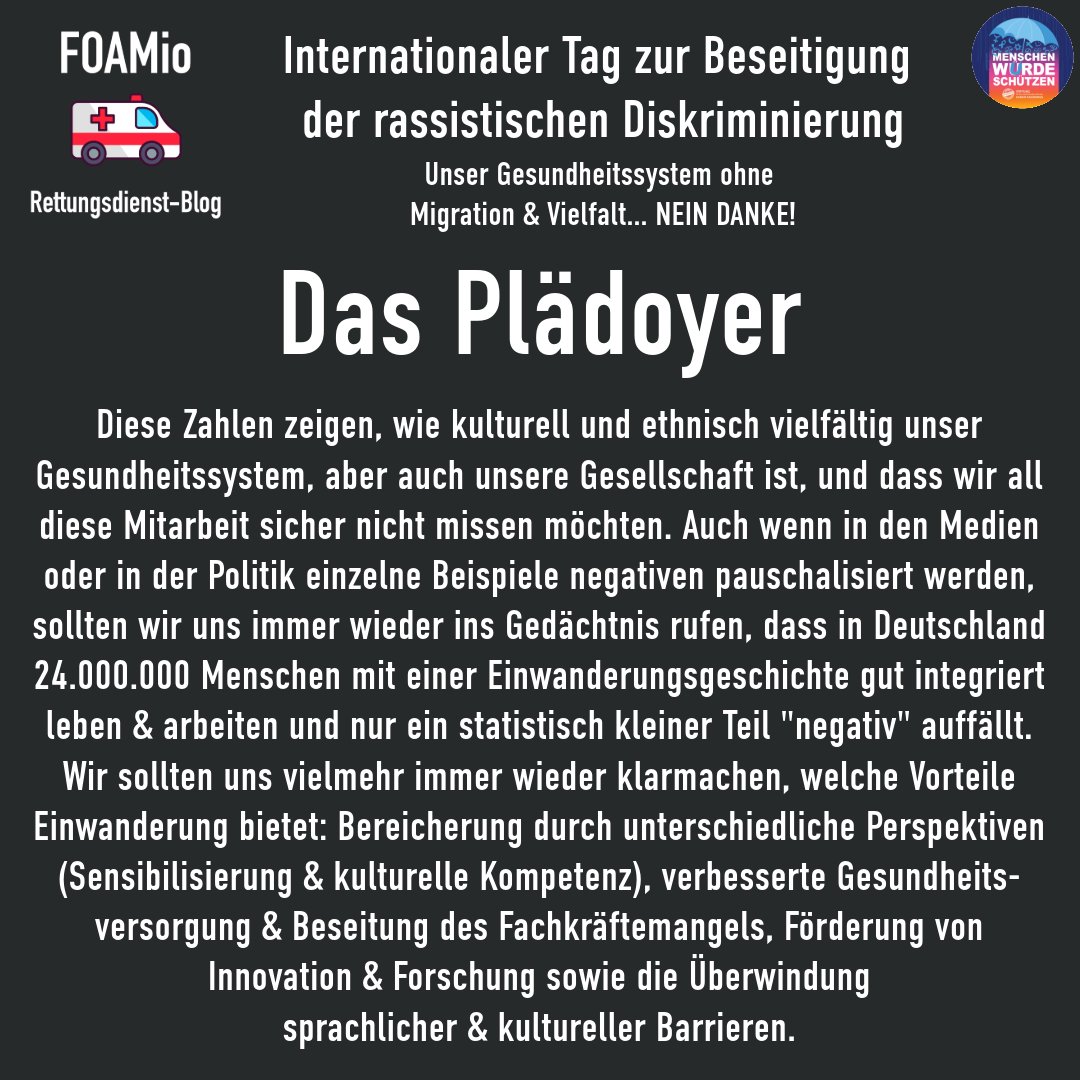 foamioblog's tweet photo. Zusätzlich gibt es noch einen Beitrag in längerer Form im Blog unter https://t.co/BC84bDj5Mg
#FOAMio #FOAM #Rettungsdienst #Notfallmedizin #Medizin #BewegtGegenRassismus #FightRacism #MenschenwürdeSchützen #Rassismus #Diskriminierung #Vielfalt #Gesundheitswesen https://t.co/SvTvImns4X