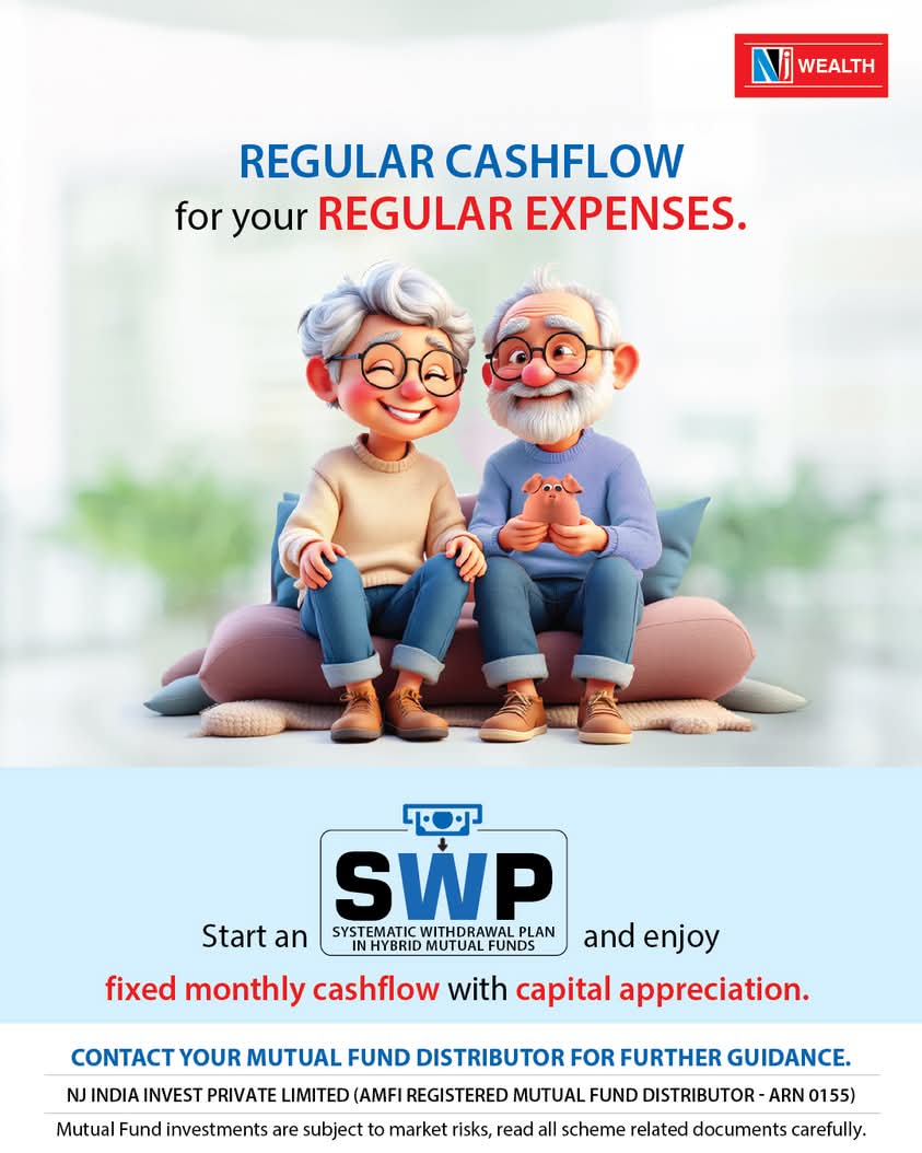 Secure a steady monthly cash flow with SWP juat like a Bank FD! Manage your expenses while your investments continue to grow. Start your SWP today!

Don’t wait—start now.. 

#NJ #NJWealth #NJGroup #SWP #cashflow #growth #mutualfund