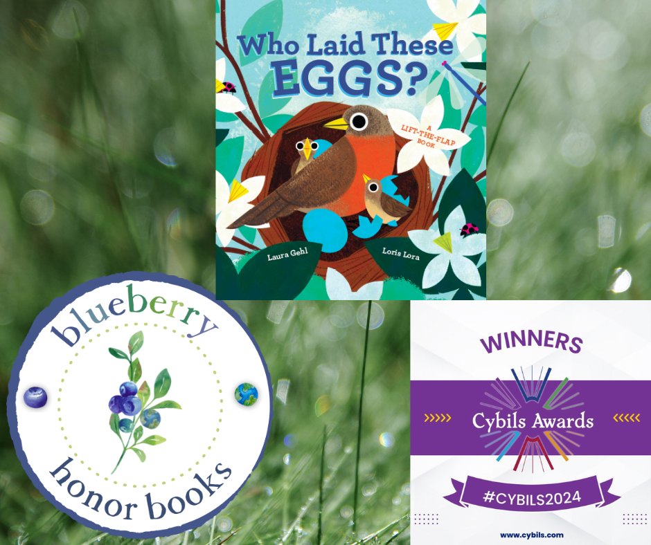 After winning the Cybils Award for best board book a few weeks ago, this lift-the-flap book got its second bit of exciting news today--a Blueberry Honor for one of the best nature books of 2024! I'm happy that these awards will help our book find its way into more little hands.