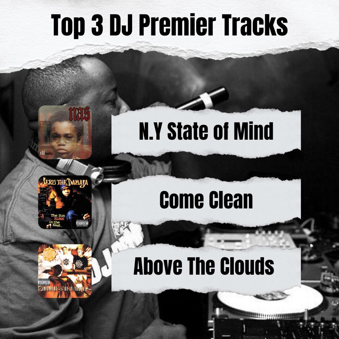 DJ Premier - crafting classics &amp; dropping hard hitting tracks since the early days!!

What’s your favourite Premier Track? 
My top 3 right here: