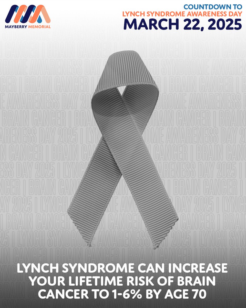 MMLynchSyndrome's tweet photo. Lynch syndrome can increase your lifetime risk of brain cancer, especially glioblastoma, to 1-6% by age 70. While less common than other LS cancers, it's important to be aware!

Things to know:
Higher risk with MSH2 gene mutations
No standard brain cancer screening guidelines yet https://t.co/Hu2tpb8MAL