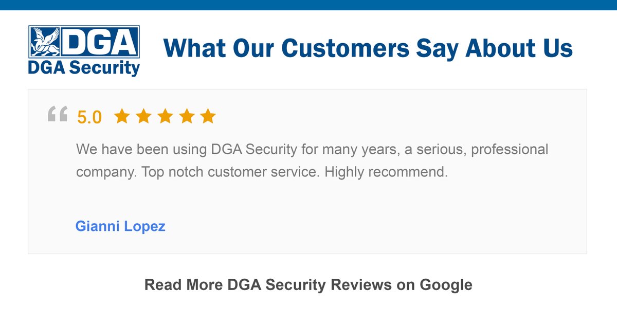 For years, businesses have relied on DGA for serious, professional protection—and top-notch customer service. Just ask Gianni!

See why so many businesses trust us! Check out more reviews here: hubs.li/Q03bZ32n0!