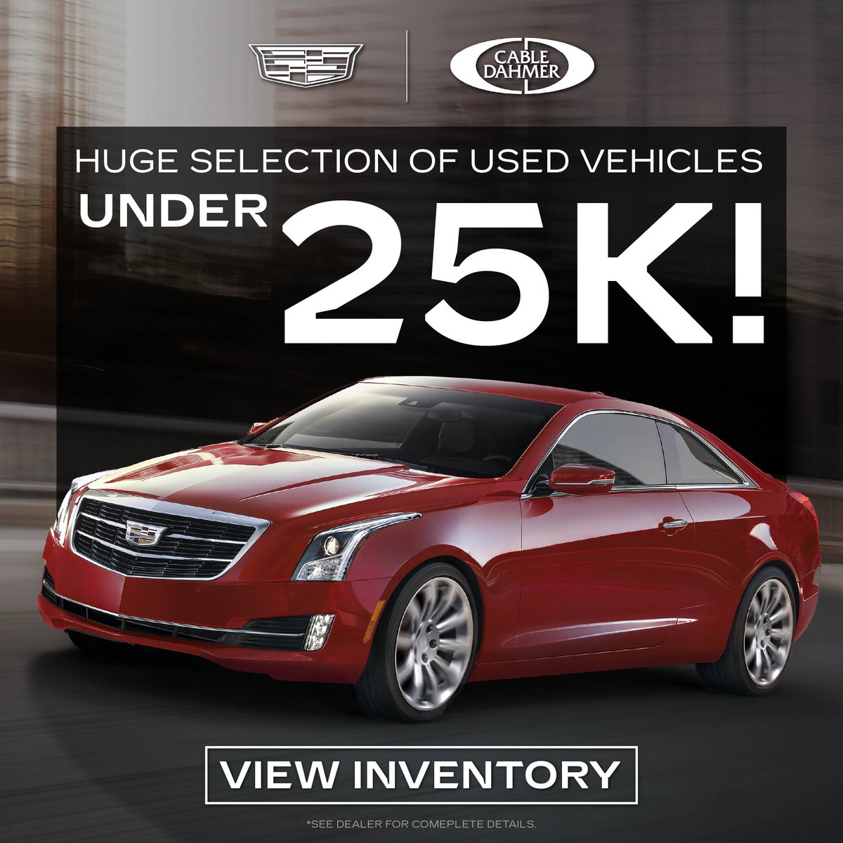 CDCadillacKC's tweet photo. Looking for a quality ride that doesn't break the bank? 🤔 We've got a huge selection of pre-owned vehicles for under $25k! 🚙 Shop our current selection and schedule your test drive now! 

#CableDahmer #Cadillac #Preownedvehicle #sedan #suv #kansascity https://t.co/9bCz4JHYKp