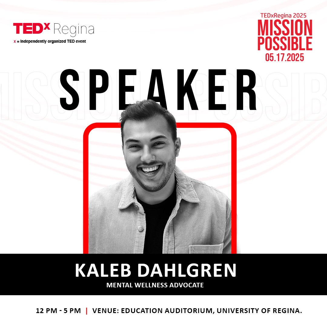 TEDxRegina (@tedxregina_) on Twitter photo We are excited to announce our last speaker for TEDxRegina 2025, Kaleb Dahlgren!
Kaleb Dahlgren ( <a href="/KalebDahlgren/">Kaleb Dahlgren</a> ) is a widely recognized expert on resilience, leadership, and health. A former elite hockey player and survivor of the Humboldt Broncos tragedy with severe injuries, We are excited to announce our last speaker for TEDxRegina 2025, Kaleb Dahlgren!
Kaleb Dahlgren ( <a href="/KalebDahlgren/">Kaleb Dahlgren</a> ) is a widely recognized expert on resilience, leadership, and health. A former elite hockey player and survivor of the Humboldt Broncos tragedy with severe injuries,