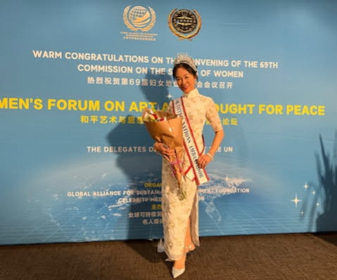 TheMsSeniorUSA's tweet photo. Congratulations to Dr. Chao Xia "Becky" Wu for becoming the first pageant queen of any organization to be accepted as an official delegate to the 2025 UN Conference on the Status of Women! https://t.co/uyodtSrhV5