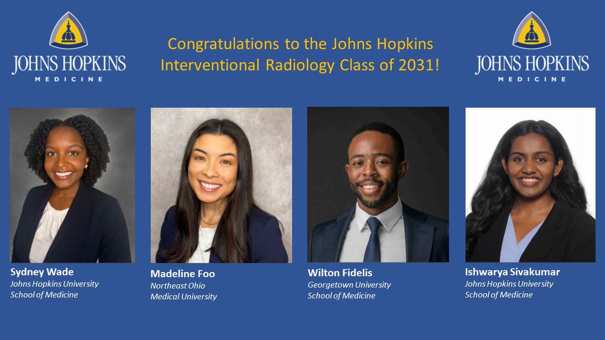 Johns Hopkins IR (@johnshopkinsir) on Twitter photo Congrats to everyone who matched today! Especially these 4 right here! Welcome to <a href="/Hopkins_Rad/">Johns Hopkins Radiology</a> we are so excited to have you! #Match2025 <a href="/SIRspecialists/">Society of Interventional Radiology</a> <a href="/womenirads/">WomeninIR</a> Congrats to everyone who matched today! Especially these 4 right here! Welcome to <a href="/Hopkins_Rad/">Johns Hopkins Radiology</a> we are so excited to have you! #Match2025 <a href="/SIRspecialists/">Society of Interventional Radiology</a> <a href="/womenirads/">WomeninIR</a>