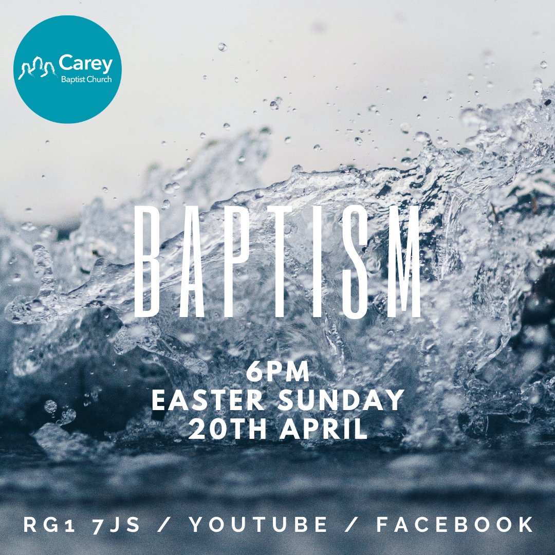 careybc's tweet photo. Easter Sunday! 

We remember Christ rising from the grave, triumphing over death. What better day to celebrate some baptisms as we see how Jesus' return to life changes life for those who trust him!

Join us on Sunday April 20th at 6pm - and why not invite a friend? https://t.co/fE9SVvcyQI