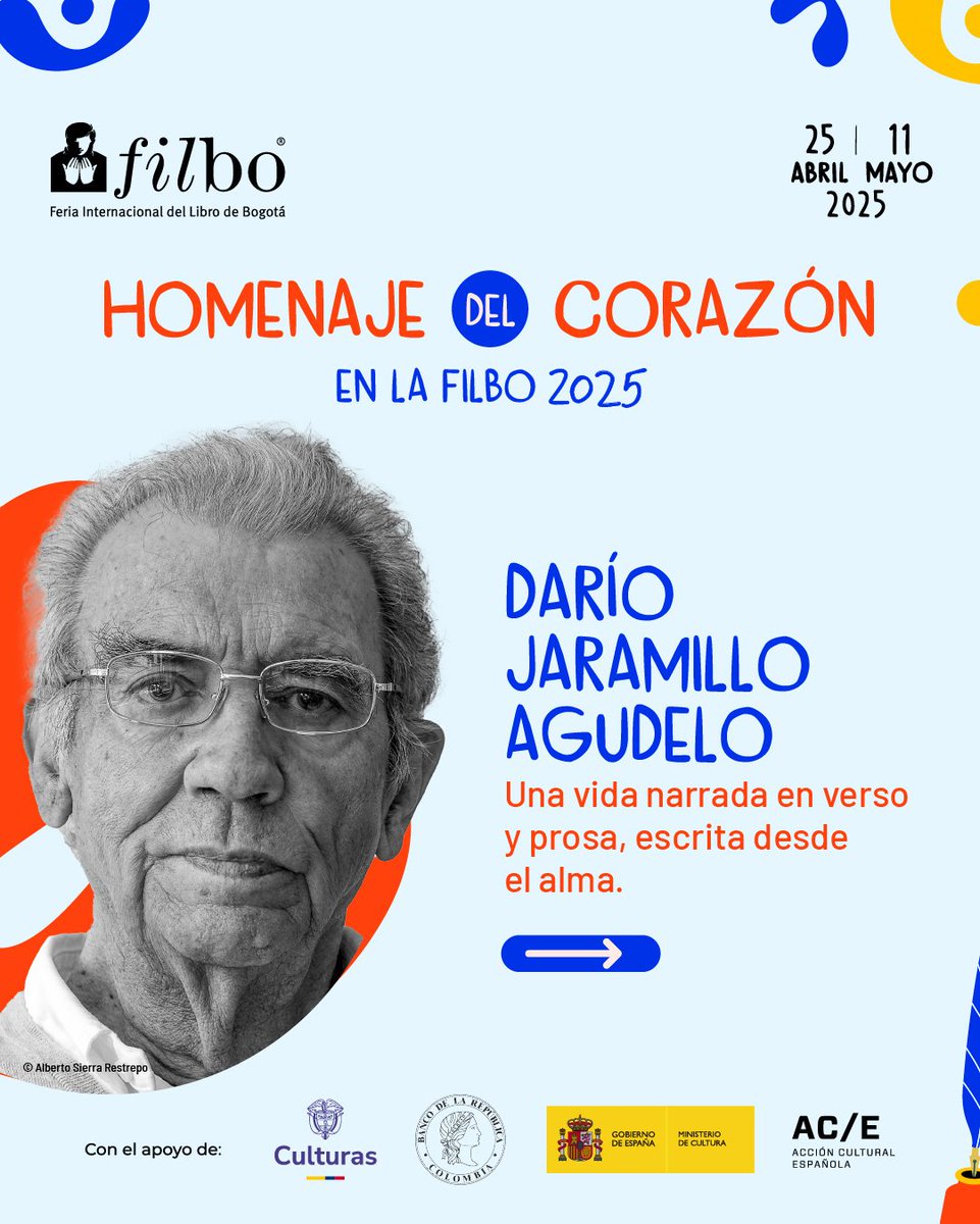 #HomenajesdelCorazón 🫀I En una FILBo dedicada al cuerpo, nada nos emociona más que rendir homenaje a Darío Jaramillo Agudelo, quien lleva una vida recibiendo reconocimientos y premios por una obra poética y narrativa que gira alrededor del cuerpo, del amor, del erotismo.
👇🧵