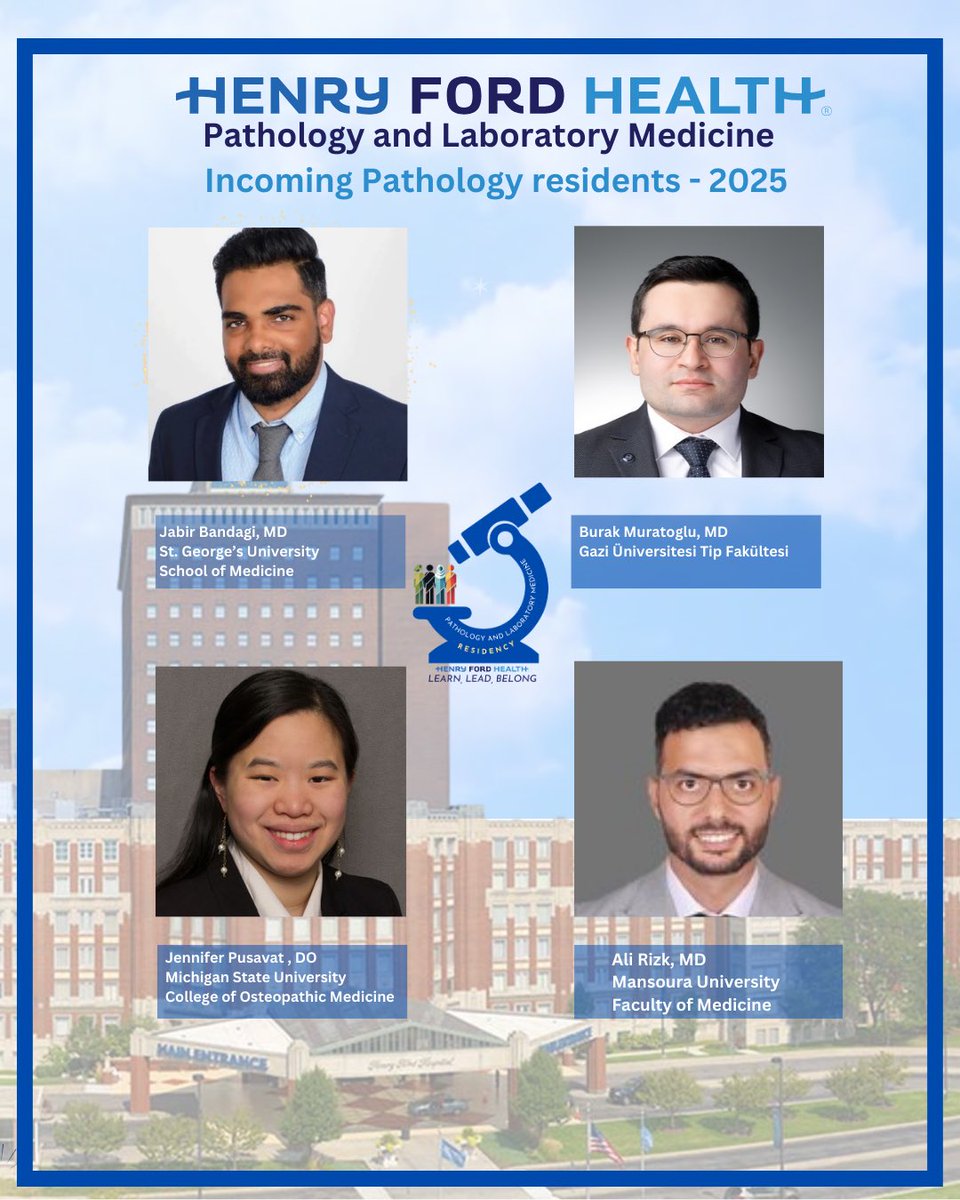 It’s official!
Meet our Pathology Residency Class of 2025!!
#PathMatch2025 #HFHPathology #HFHPathologyResidency #HFHPath #PathMatch25 #PathMatch2025 #pathmatch #LearnLeadBelong #pathtwitter