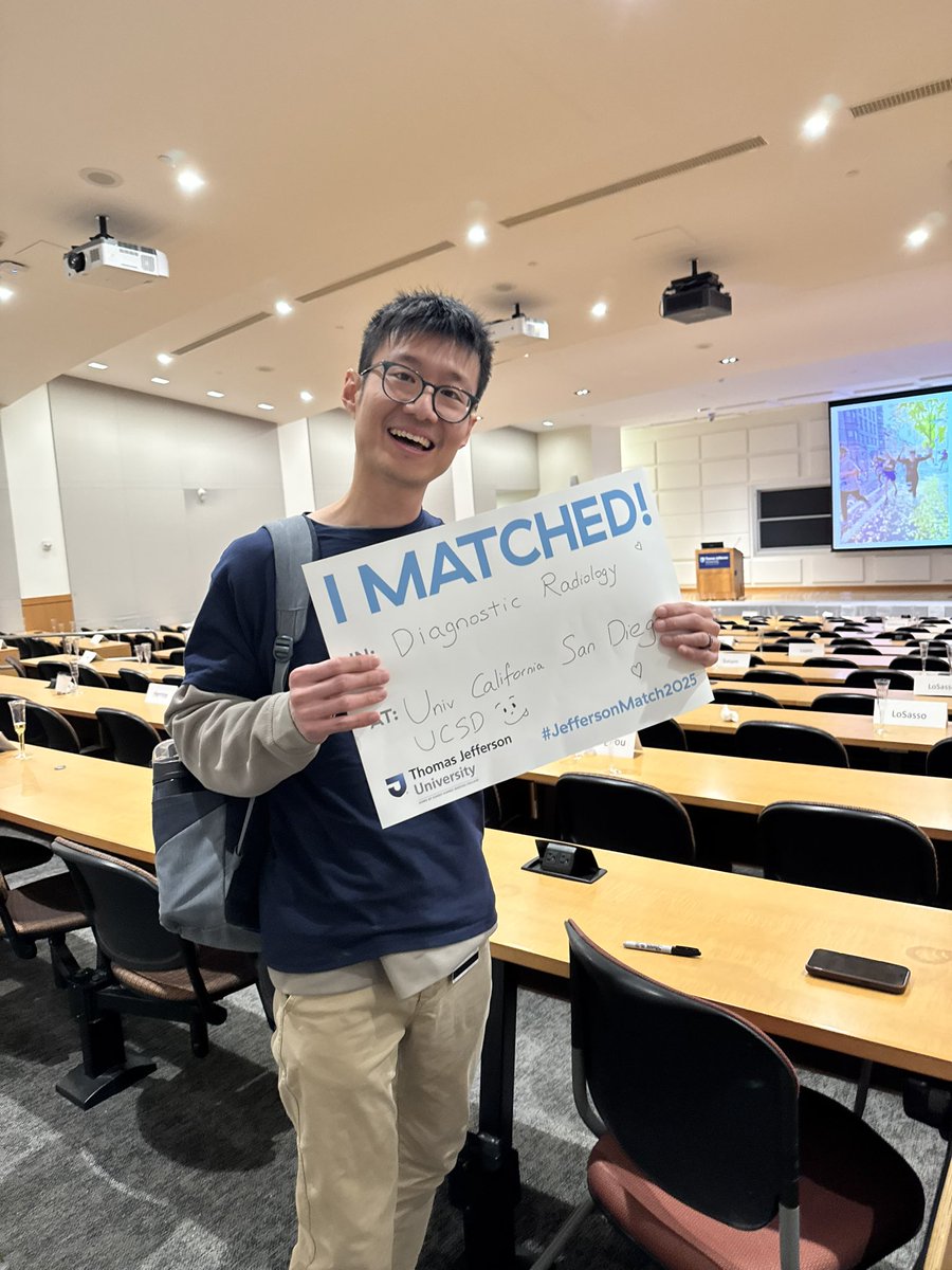 Wee11c's tweet photo. I MATCHED at my top1: UC San Diego Radiology T32 !!! Thank you to all my academic and life advisors, my spouse, and people who I have cried with to get here. It takes a village! Future posts are at @weelic-chong.bsky.social 
#JeffersonMatch2025 #Match2025 #futureradres https://t.co/gJGqZxeRJX