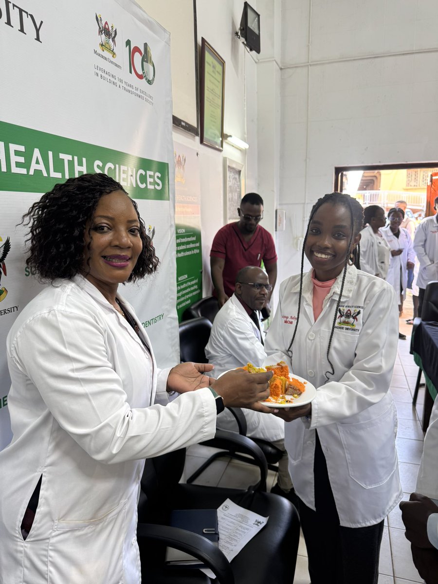 Today at the White Coat Donning Ceremony <a href="/MakCHS_SOM/">Makerere University School of Medicine</a> <a href="/Makerere_Medics/">MUMSA</a>