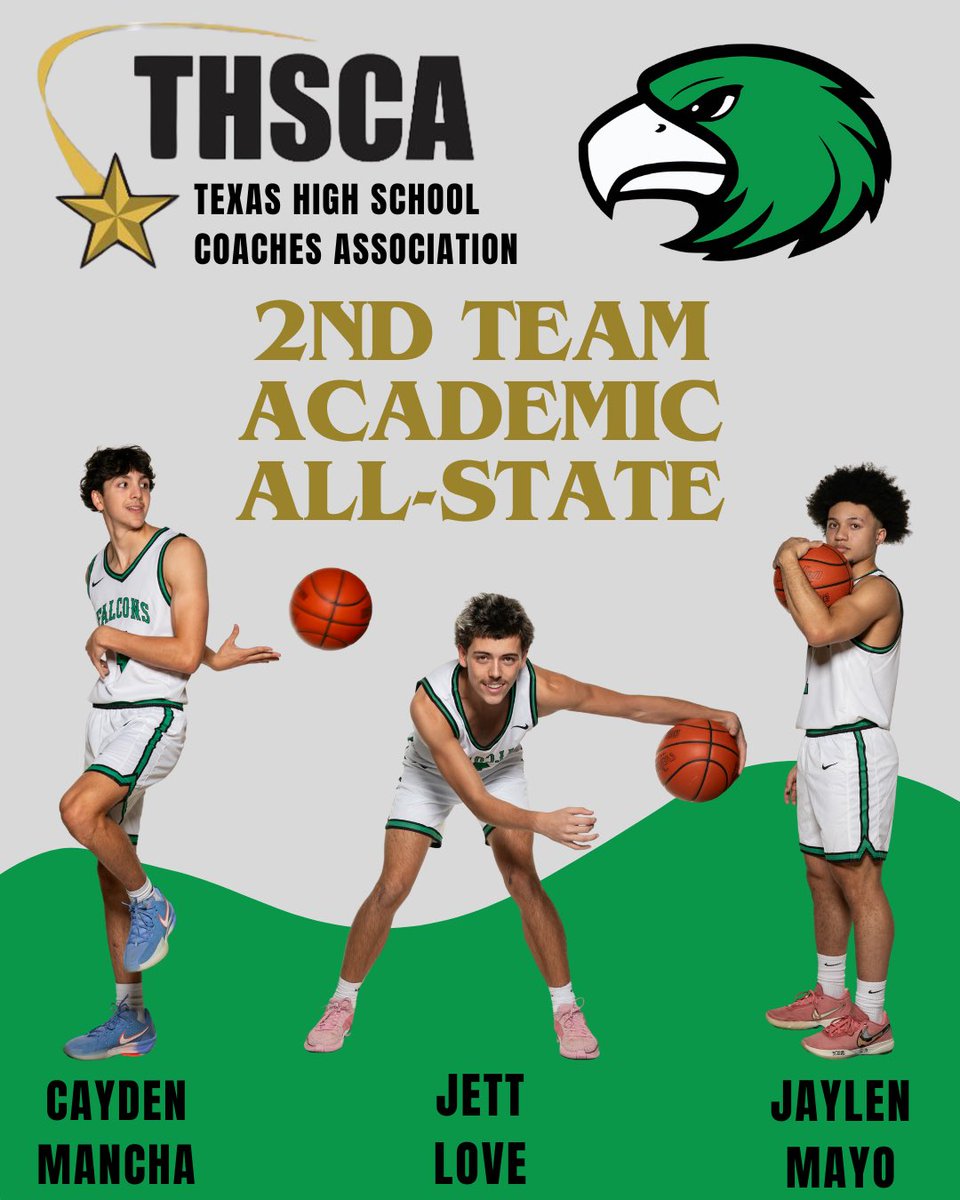 Congratulations to our student athletes who received Academic All State honors from Texas High School Coaches Association.