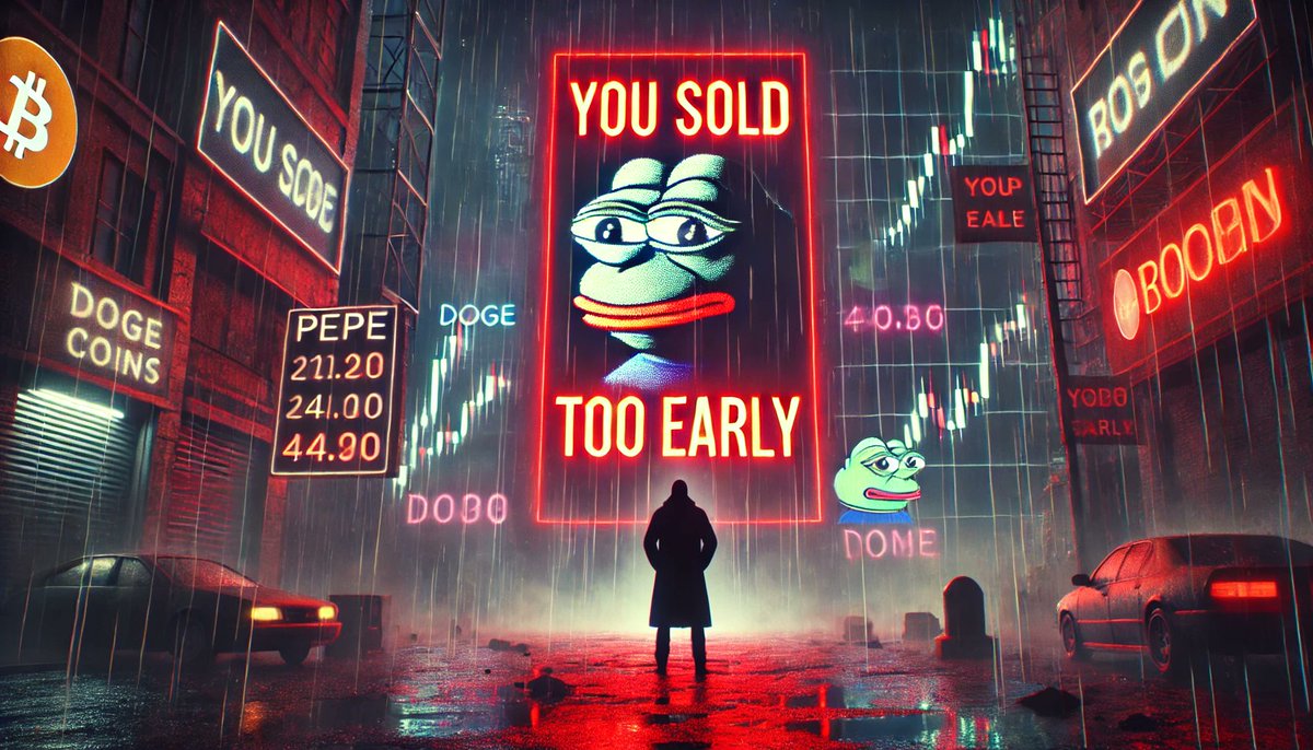 MisseditHQ's tweet photo. 🚨 What was your biggest MISS? 🚨

Which memecoin did you sell too early?
Which one did you ignore… only to see it 100x later?
Drop your biggest regret in the comments. Let’s see who fumbled the hardest. 👀💀#FOMO #MissedItHQ #CryptoZunk #NeverAgain https://t.co/AyL56L0noz