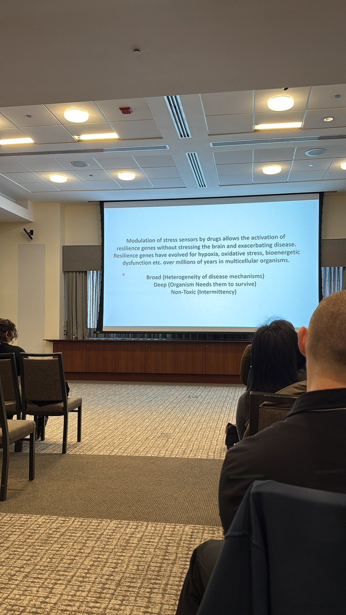 Goal to modulate stress sensors to activate resilience genes. This could have broad therapeutic implications.