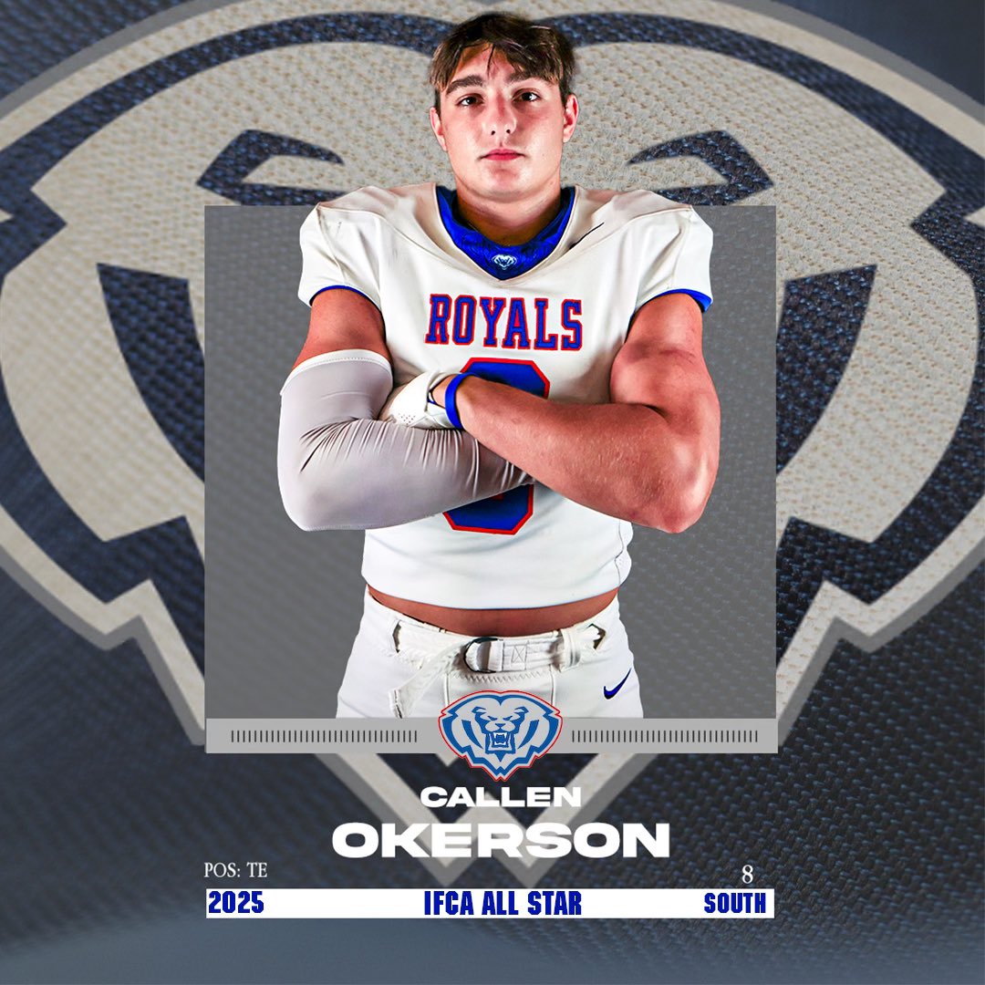 Callen Okerson (@callen9okerson) on Twitter photo Thankful to be selected to the IFCA All-Star south team. <a href="/HSEFootball/">HSE Royal Football</a> <a href="/UIndyFB/">UIndy Football</a> Thankful to be selected to the IFCA All-Star south team. <a href="/HSEFootball/">HSE Royal Football</a> <a href="/UIndyFB/">UIndy Football</a>