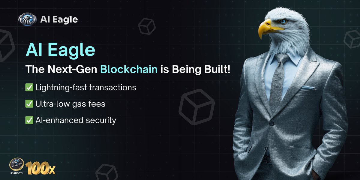 🦅 AI Eagle: The Layer 3 Powerhouse🔥
✅ Lightning-fast transactions
✅ Ultra-low gas fees
✅ AI-enhanced security

🚀 The next-gen blockchain is here! Build, invest, and grow with AI Eagle!

💰 #EIAUSDT is now LIVE on azbit.com!
🔥 Trade with up to 100x leverage