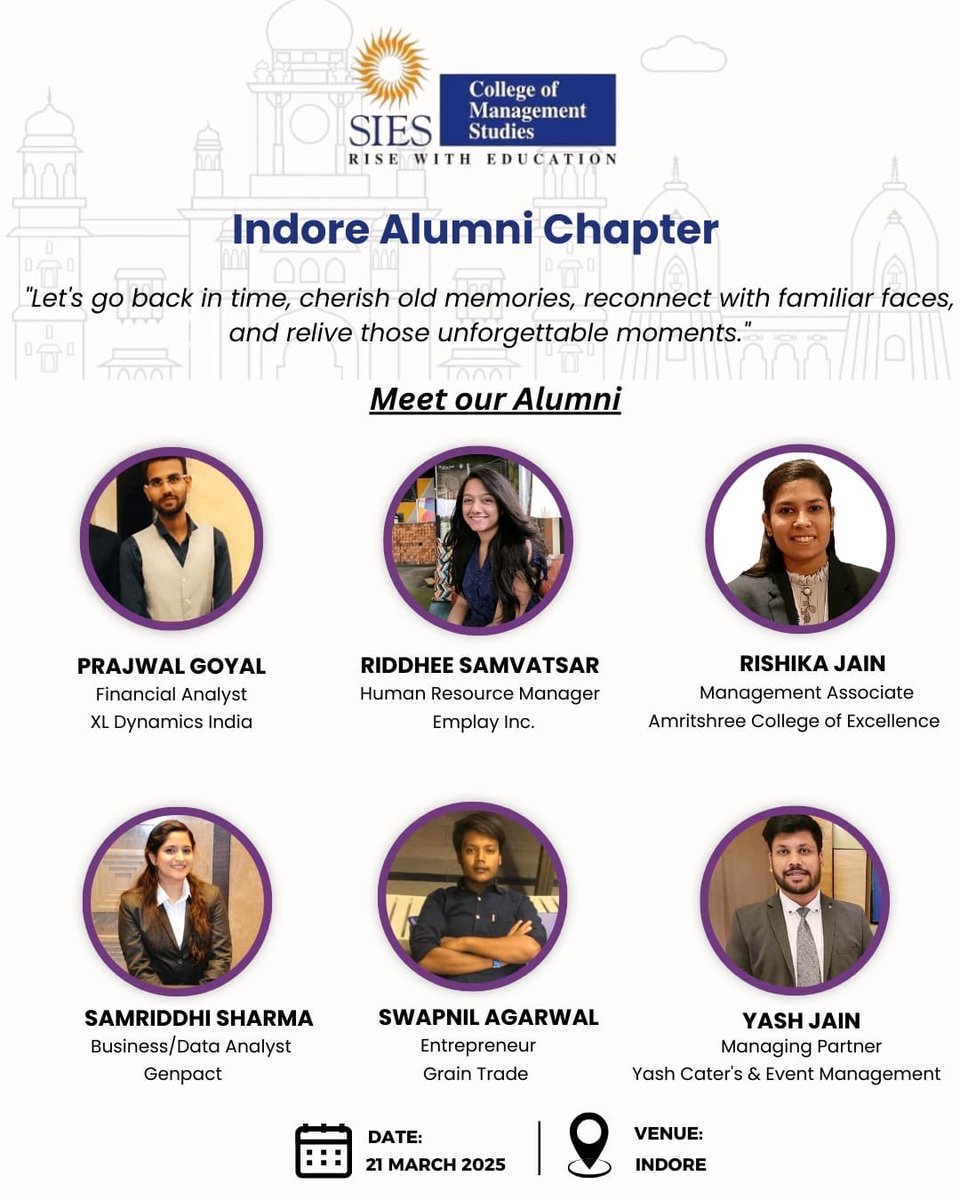 SIESSBS's tweet photo. Expanding our legacy! SIESCOMS/SIESSBS proudly launches its newest Alumni Chapter in Indore, adding to our 6 international and 6 domestic chapters worldwide.

Here’s to stronger connections and endless possibilities!

#siescoms #siessbs #Alumni #GlobalNetwork #AlumniConnect https://t.co/6oxzCMAlUe