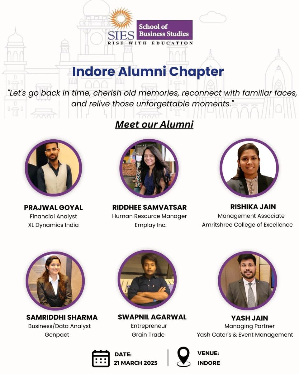 SIESSBS's tweet photo. Expanding our legacy! SIESCOMS/SIESSBS proudly launches its newest Alumni Chapter in Indore, adding to our 6 international and 6 domestic chapters worldwide.

Here’s to stronger connections and endless possibilities!

#siescoms #siessbs #Alumni #GlobalNetwork #AlumniConnect https://t.co/6oxzCMAlUe