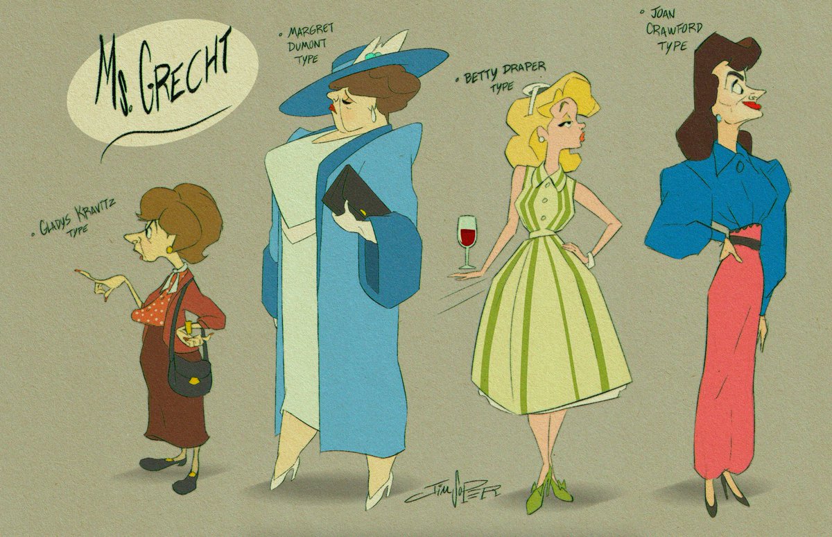 Ms. Grecht character design options #TheDayTheEarthBlewUp