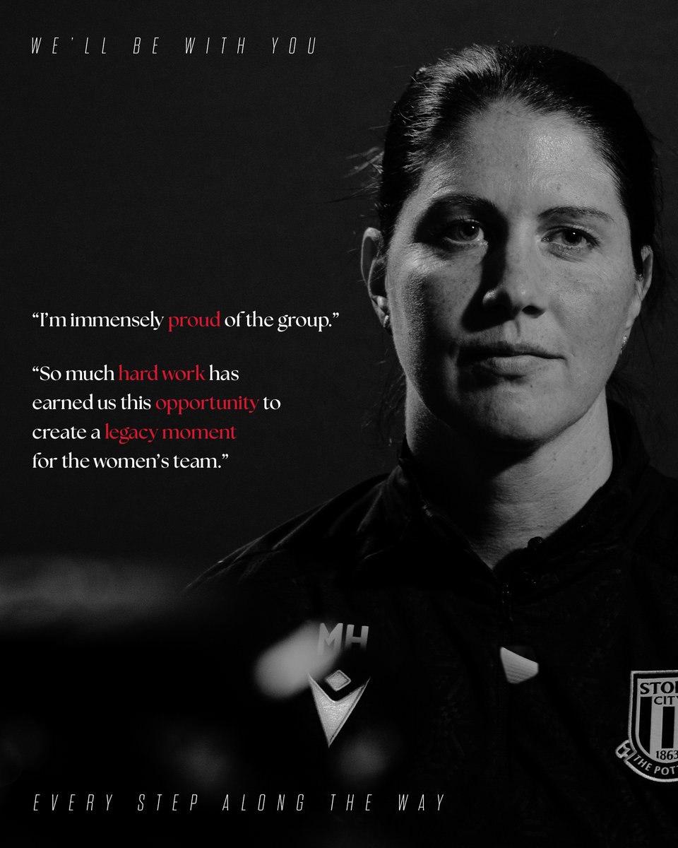 Stoke City FC (@stokecity) on Twitter photo A chance to create a legacy.
<a href="/scfc_women/">Stoke City FC Women</a> Head Coach Marie Hourihan ahead of tomorrow's final. A chance to create a legacy.
<a href="/scfc_women/">Stoke City FC Women</a> Head Coach Marie Hourihan ahead of tomorrow's final.