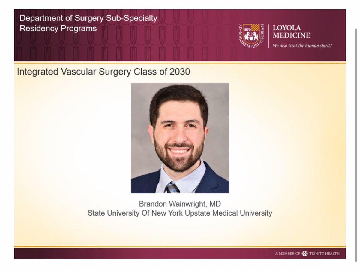 Loyola's Department of Surgery (@loyolasurg_dept) on Twitter photo Big congratulations to the newest member of <a href="/LoyolaVascular/">Loyola Vascular Surg</a>. We are thrilled you are joining the department and look forward to participating in your training! <a href="/msoultmd/">Michael Soult</a> <a href="/VivianGahtanMD/">Vivian Gahtan</a> <a href="/LoyolaHealth/">Loyola Medicine</a> <a href="/LoyolaSurgery/">Loyola Surgery</a> <a href="/LoyolaMedEd/">LoyolaMedEd</a> <a href="/LoyolaMedMD/">Loyola Medicine MD</a> #match2025 Big congratulations to the newest member of <a href="/LoyolaVascular/">Loyola Vascular Surg</a>. We are thrilled you are joining the department and look forward to participating in your training! <a href="/msoultmd/">Michael Soult</a> <a href="/VivianGahtanMD/">Vivian Gahtan</a> <a href="/LoyolaHealth/">Loyola Medicine</a> <a href="/LoyolaSurgery/">Loyola Surgery</a> <a href="/LoyolaMedEd/">LoyolaMedEd</a> <a href="/LoyolaMedMD/">Loyola Medicine MD</a> #match2025