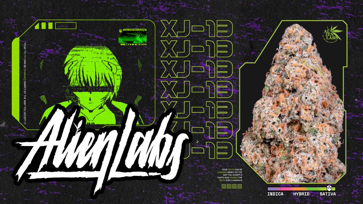 XJ-13 just dropped all over California! This one is smoking,  find a jar roll the whole thing in a joint and get scared as hell with this Sativa.