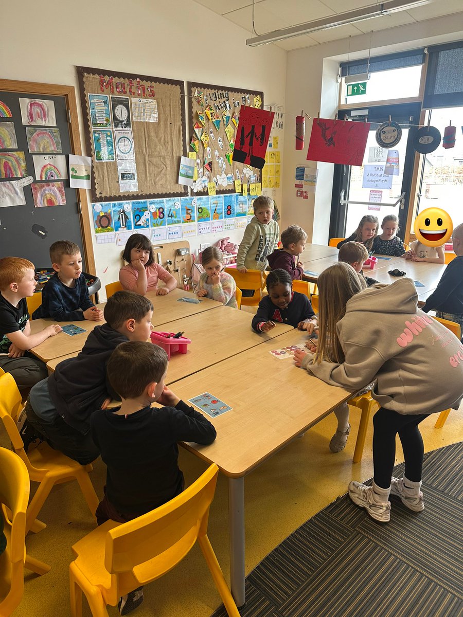 SchoolHillside1's tweet photo. Thank you for your donations, #P1MFHillside, for Comic Relief! They had a great time playing bingo, led by the Rights Respecting group. The winners were delighted with their stickers! #ComicRelief #FundraisingFun https://t.co/5Uq3O0qgMc