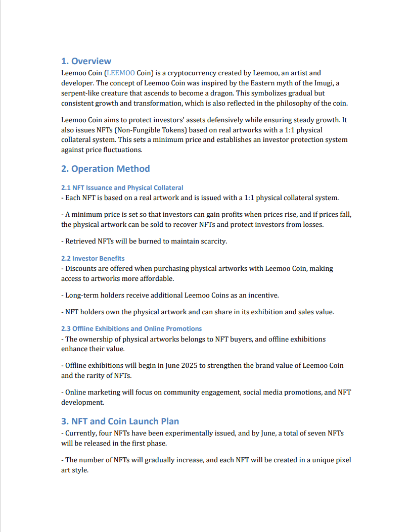 LEEMOO761717's tweet photo. Project plan for  $Leemoo. If you have any other questions, please use Telegram or 'X' DM! Beware of impersonation 

telegram - https://t.co/Gzcmgc9bhc
webside - https://t.co/9gWha43oPP
Pumpfun - 
https://t.co/IPFJMlMKhw
Dex Screener -  https://t.co/5ZSV471teh

#LEEMOO #Memecoin #Crypto #Blockchain #Solana #SolanaNFT #NFT #CryptoArt #DeFi #Raydium #DEX #ArtCoin #DragonCoin #PumpFun #MemeCoinChina #DigitalArt #CryptoCommunity #NFTCommunity #SolanaEcosystem #BlockchainTechnology #CryptoInvestment #SolanaNetwork #RaydiumSwap #DeFiRevolution #BlockchainArt #DragonNFT #CryptoWithDragon #SolanaTraders #CryptoFun #NFTCreatorsCommunity