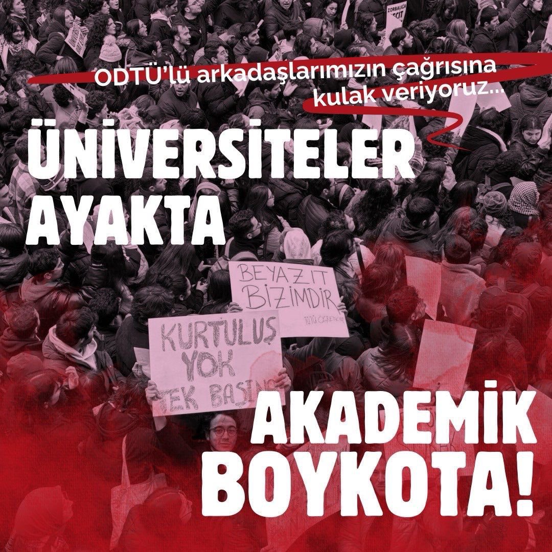 Üniversiteli Dayanışma Ağı (@universiteliagi) on Twitter photo 📢İTÜ’de boykot var!
İTÜ öğrencileri, ODTÜ öğrencilerinin çağrısıyla özgürlükleri ve iradeleri için boykot kararı aldı!
Üniversite ayakta, akademik boykotta! 📢İTÜ’de boykot var!
İTÜ öğrencileri, ODTÜ öğrencilerinin çağrısıyla özgürlükleri ve iradeleri için boykot kararı aldı!
Üniversite ayakta, akademik boykotta!