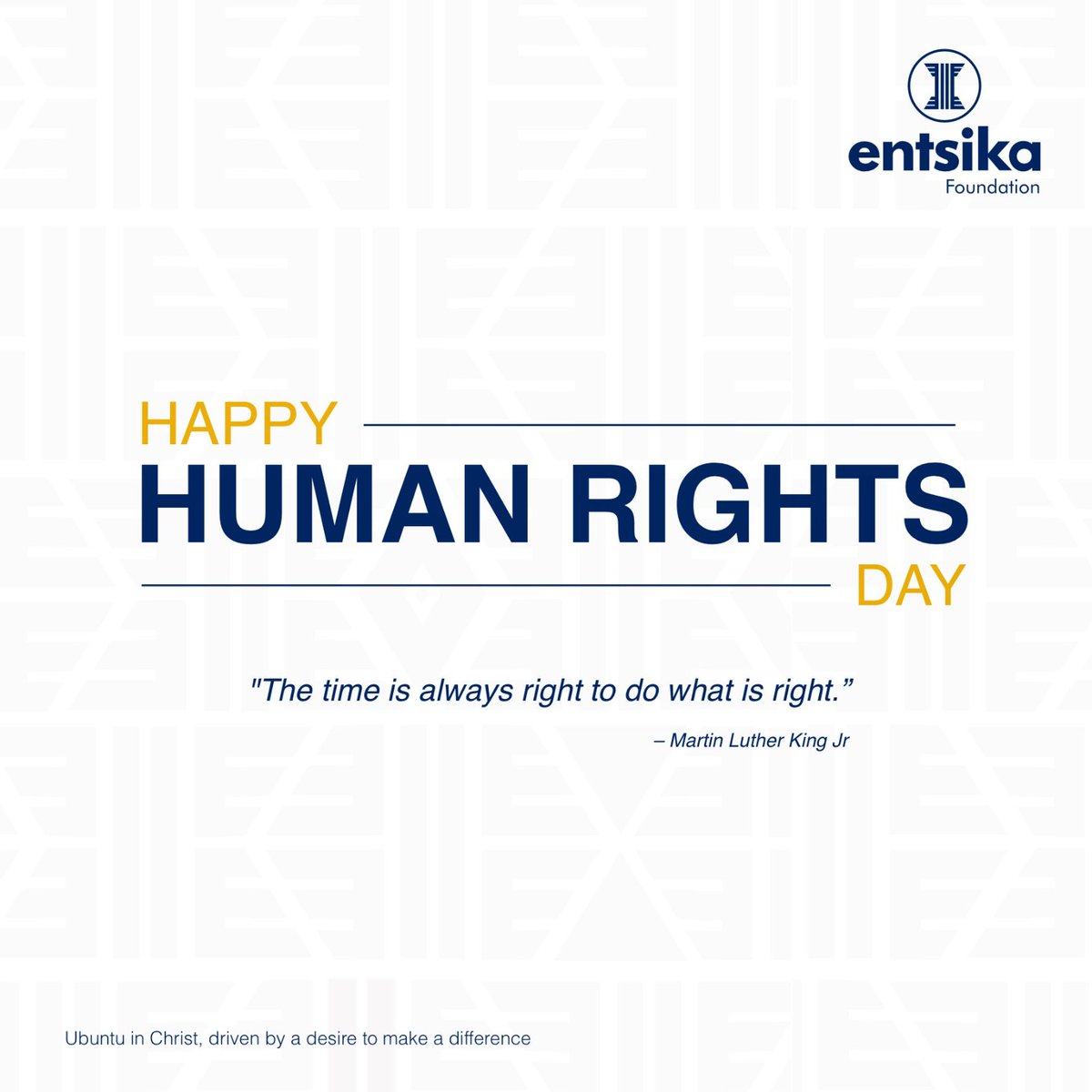 Today, we celebrate Human Rights Day—a reminder that dignity, freedom, and equality belong to us all. Let’s continue to stand for justice, uplift one another, and create a world where every voice matters.

#HumanRightsDay #EntsikaFoundation #makingadifference