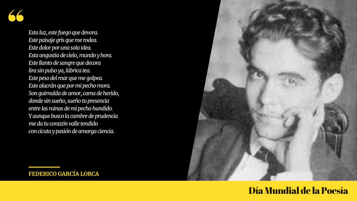 Instituto Cervantes Milán (@ic_milan) on Twitter photo 📖✨ Hoy celebramos el Día Mundial de la Poesía
¿Cuál es tu poema favorito? 💬💜
Nosotros rendimos homenaje a algunos autores y autoras que han dejado huella en la literatura en español.
#DiaDeLaPoesia #institutocervantesmilan #InstitutoCervantes <a href="/Bibliotecas_IC/">Red de Bibliotecas del Instituto Cervantes (RBIC)</a> 📖✨ Hoy celebramos el Día Mundial de la Poesía
¿Cuál es tu poema favorito? 💬💜
Nosotros rendimos homenaje a algunos autores y autoras que han dejado huella en la literatura en español.
#DiaDeLaPoesia #institutocervantesmilan #InstitutoCervantes <a href="/Bibliotecas_IC/">Red de Bibliotecas del Instituto Cervantes (RBIC)</a>