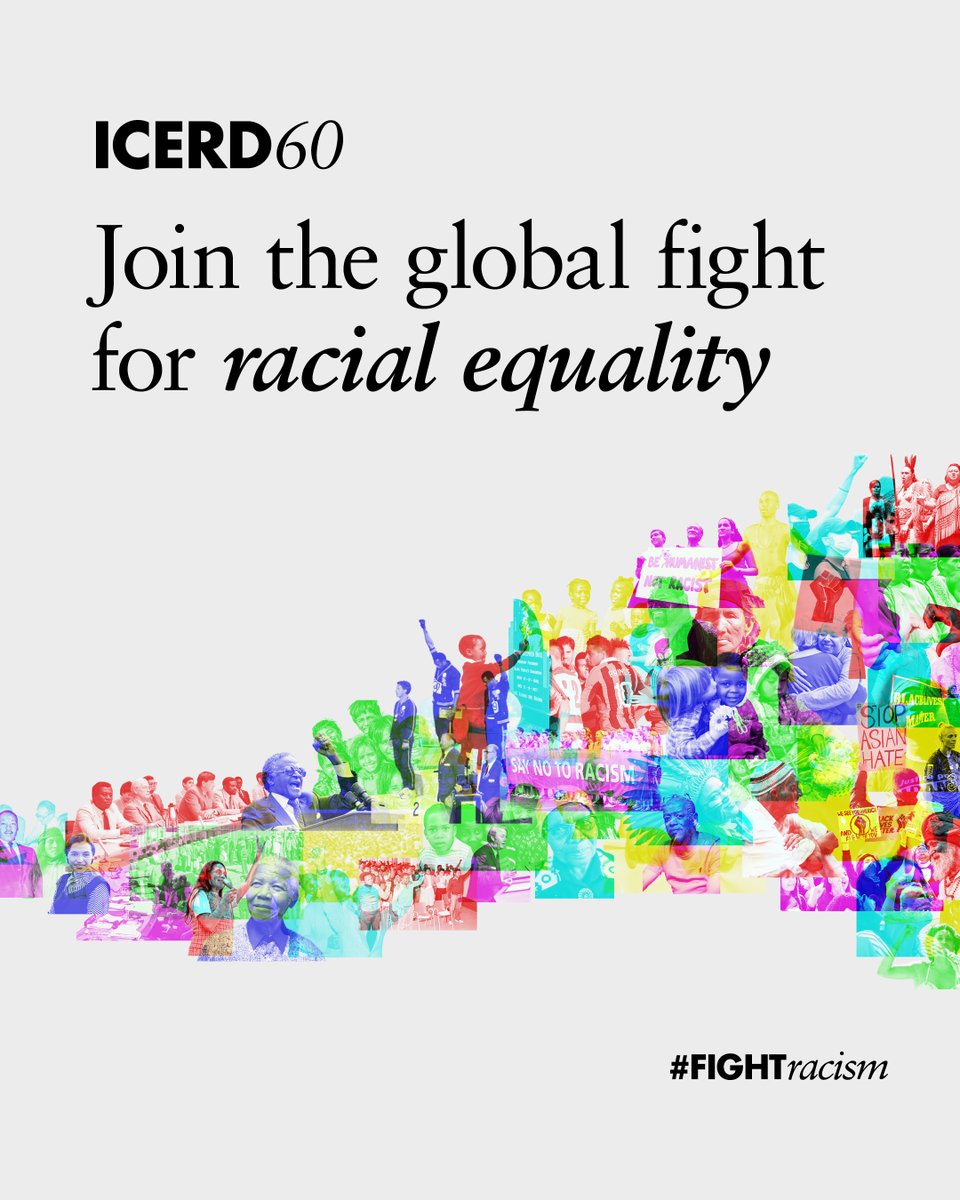 UN Treaty Bodies (@untreatybodies) on Twitter photo Sixty years after the adoption of #ICERD, racism & racial discrimination, incl racial profiling practices, continue to tear apart the lives of many individuals & communities.
Read the full CERD-<a href="/ECRI_CoE/">European Commission against Racism and Intolerance</a> joint statement:
ohchr.org/sites/default/… #FightRacism #ICERD60 Sixty years after the adoption of #ICERD, racism & racial discrimination, incl racial profiling practices, continue to tear apart the lives of many individuals & communities.
Read the full CERD-<a href="/ECRI_CoE/">European Commission against Racism and Intolerance</a> joint statement:
ohchr.org/sites/default/… #FightRacism #ICERD60