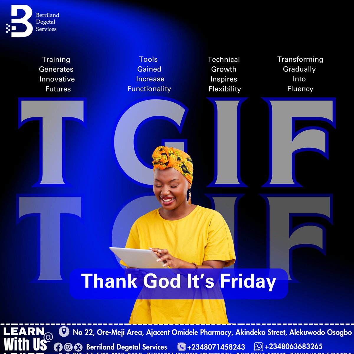 berrilanddegeta's tweet photo. Weekend is the perfect time to unwind while investing in your digital skills journey. What new tech are you exploring this weekend? #DigitalFriday #WeekendLearning" https://t.co/64nDM1dgrm