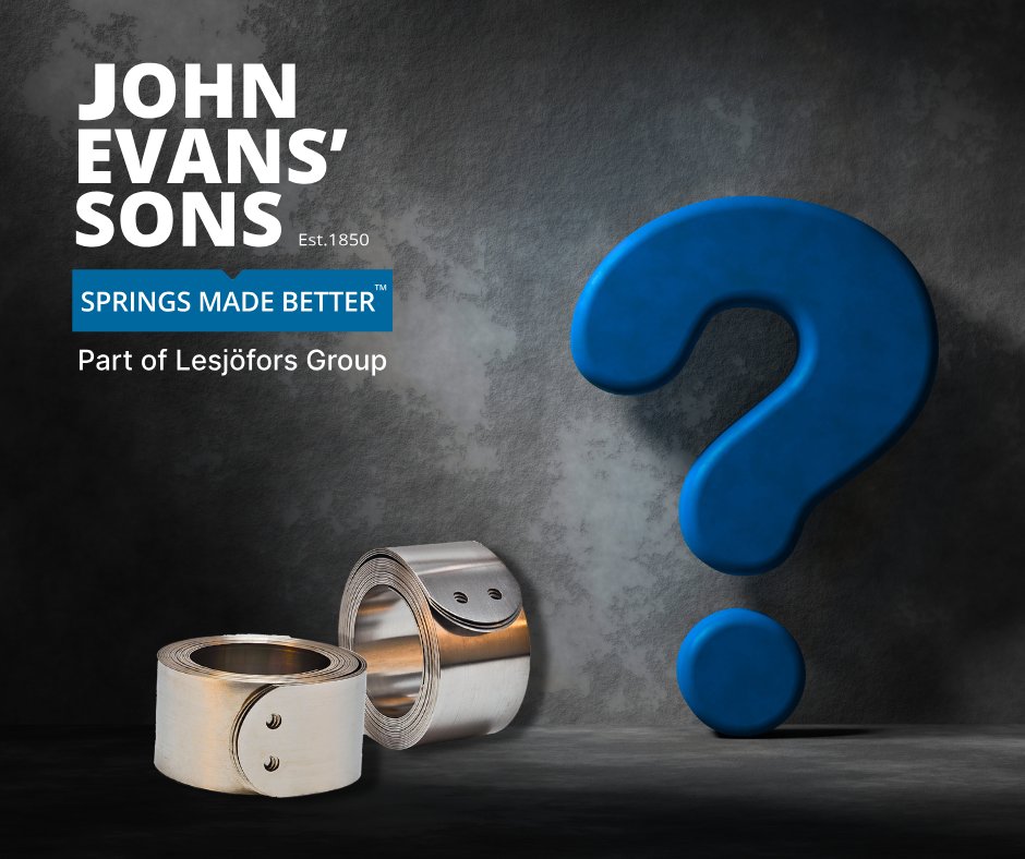 JohnEvans_Sons's tweet image. FAQ FRIDAY: How Long Does a Constant Force Spring Last?

From 2,500 cycles to over 1 million, the lifespan depends on how it’s used! 

LEARN MORE: hubs.ly/Q03bX7mr0

#FAQFriday #SpringFacts #ConstantForceSprings #EngineeringSolutions #JohnEvans #SpringManufacturing