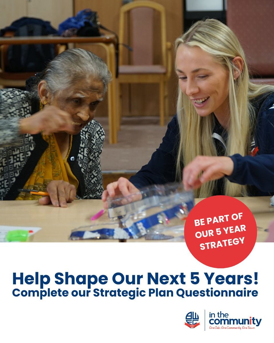 We’re planning for the future and we want your input!

As a charity we aim to ensure our work benefits our community across Bolton. That’s why we need you to complete our questionnaire and help shape the next 5 years here at BWitC. 

Whether you’re a partner, fan, service user,